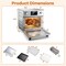 Stainless Steel Countertop Convection Oven with Bake and Broil Functions